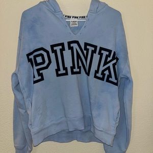 victoria secret pink tye dye cropped hoodie